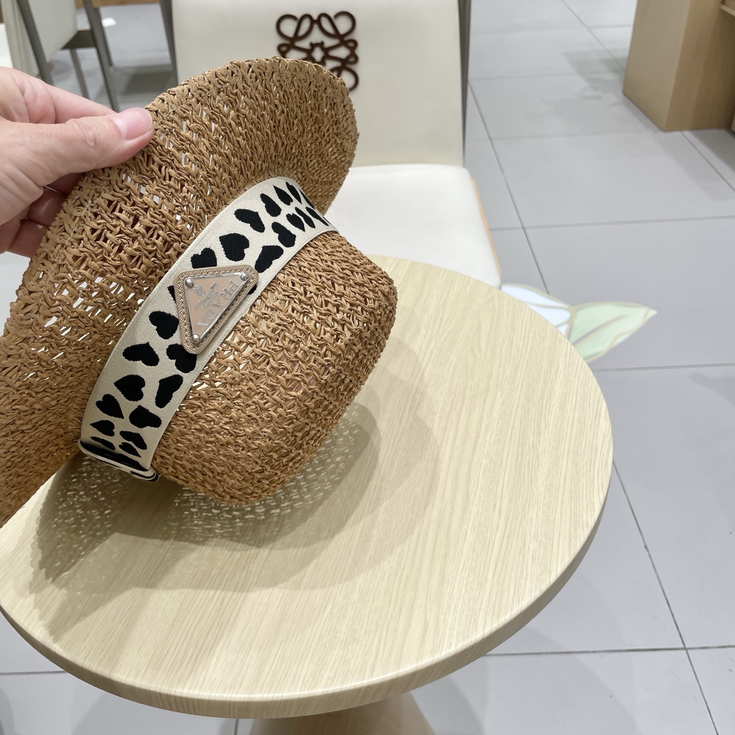  普拉达Prada新款礼帽，遮阳草帽，头围57cm