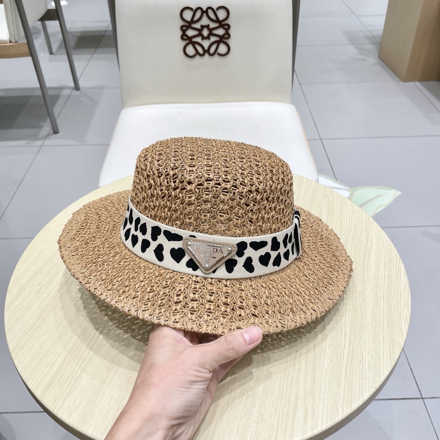  普拉达Prada新款礼帽，遮阳草帽，头围57cm