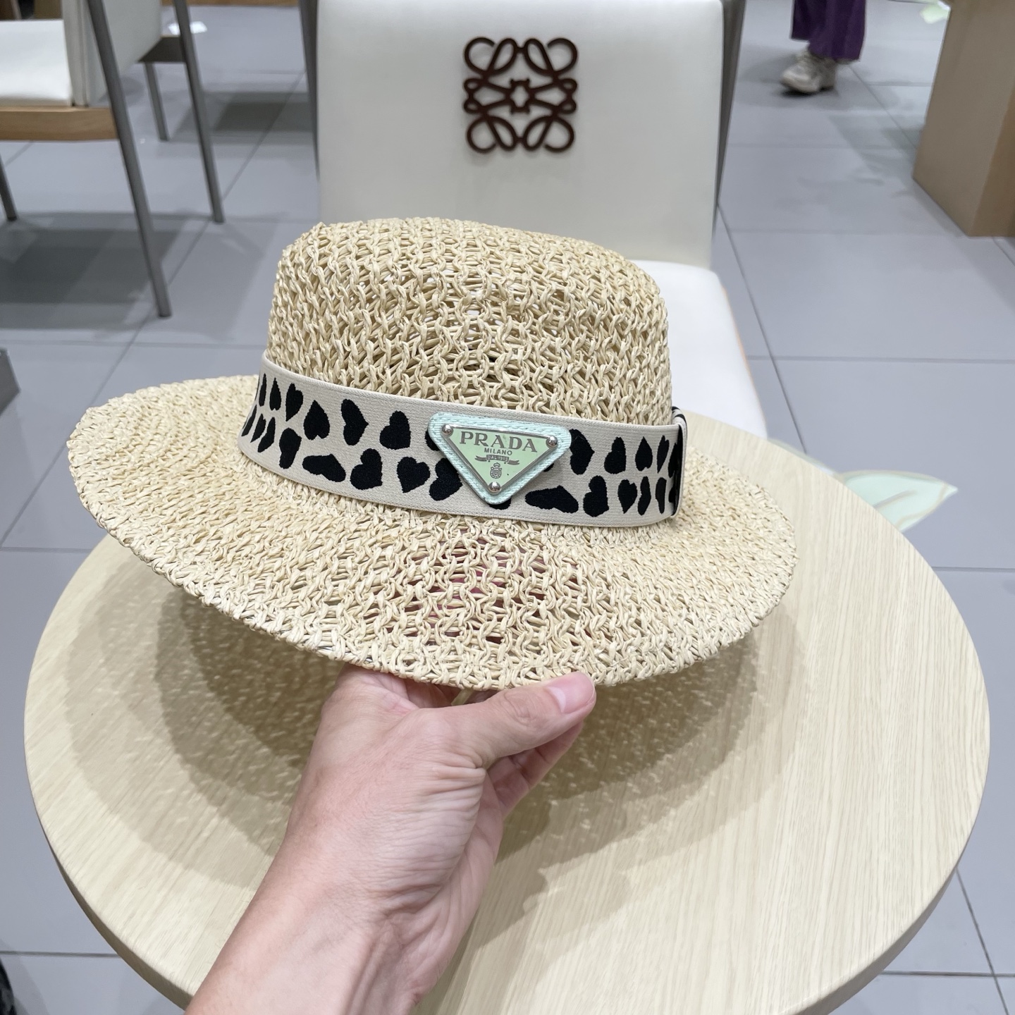  普拉达Prada新款礼帽，遮阳草帽，头围57cm