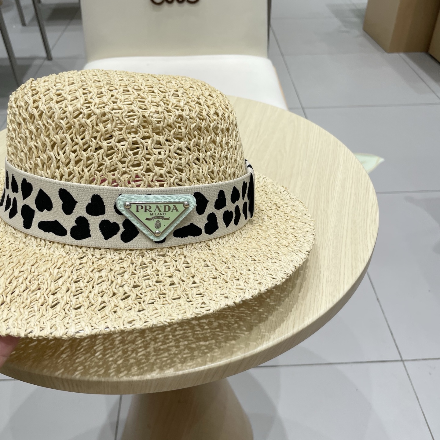  普拉达Prada新款礼帽，遮阳草帽，头围57cm
