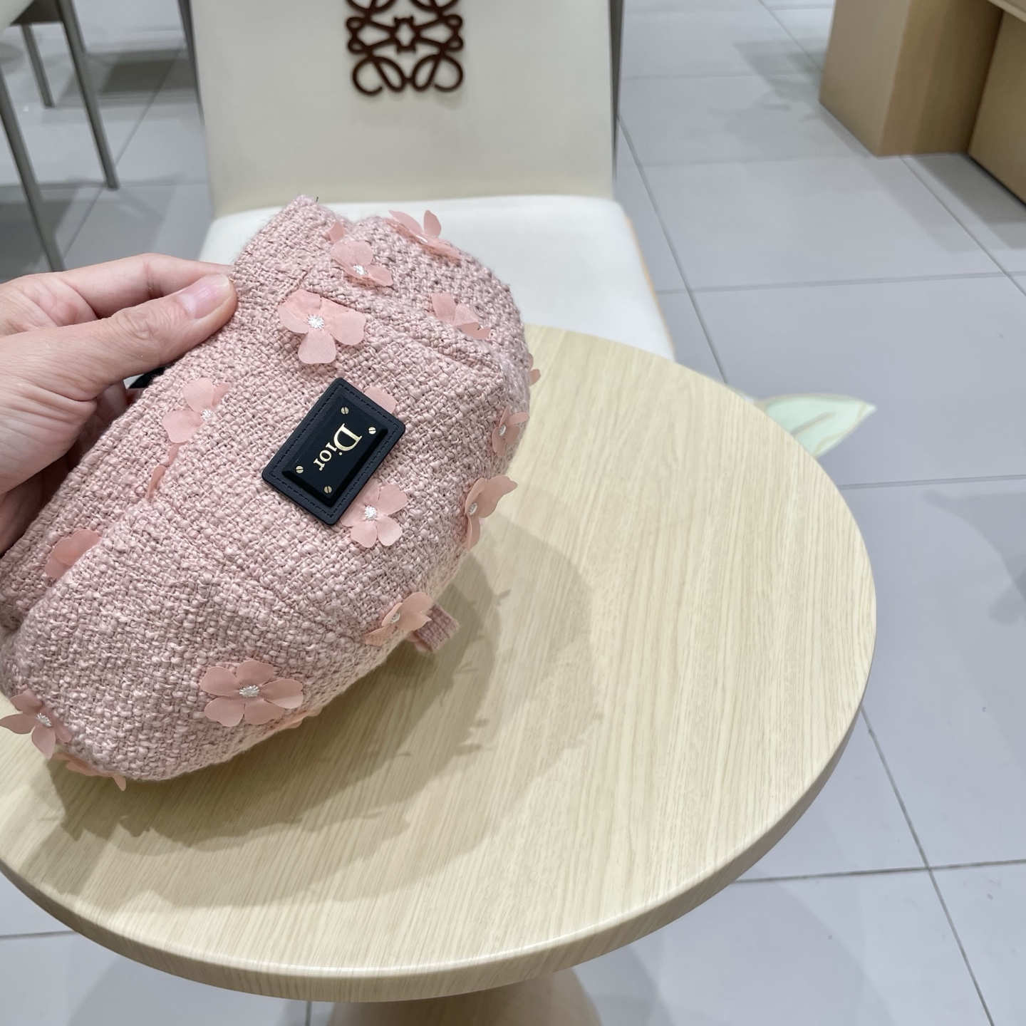  DIOR迪奥2025秋冬季新款纯色花朵贝雷帽子女ins时尚百搭气质显脸小蓓蕾帽