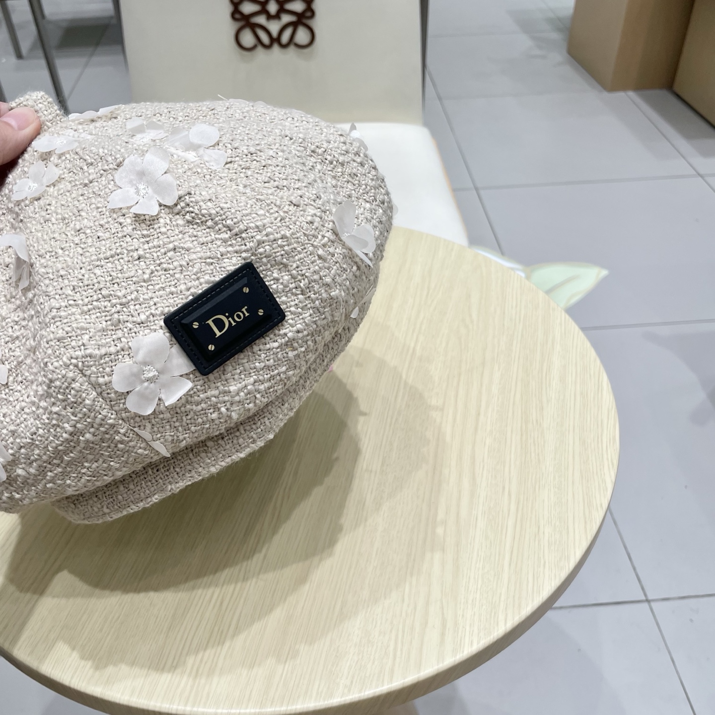  DIOR迪奥2025秋冬季新款纯色花朵贝雷帽子女ins时尚百搭气质显脸小蓓蕾帽