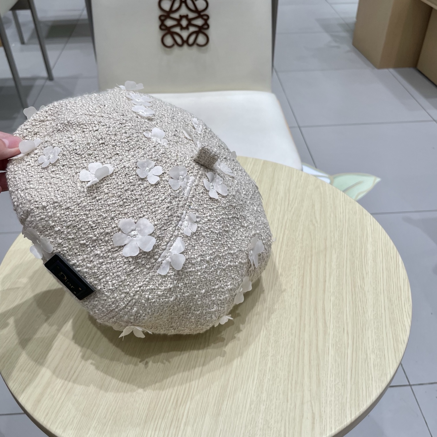  DIOR迪奥2025秋冬季新款纯色花朵贝雷帽子女ins时尚百搭气质显脸小蓓蕾帽