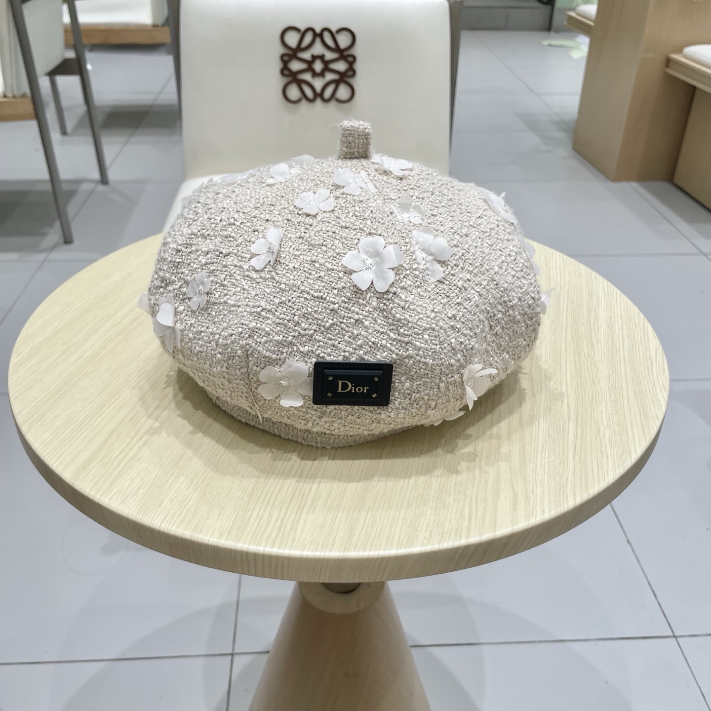  DIOR迪奥2025秋冬季新款纯色花朵贝雷帽子女ins时尚百搭气质显脸小蓓蕾帽