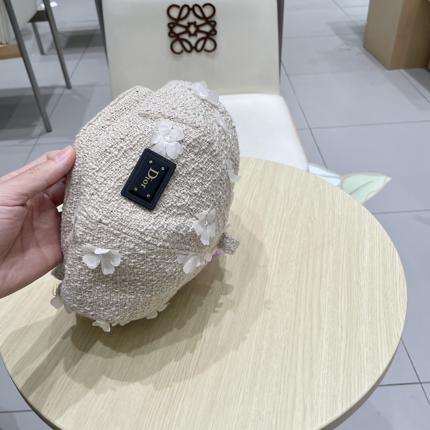  DIOR迪奥2025秋冬季新款纯色花朵贝雷帽子女ins时尚百搭气质显脸小蓓蕾帽