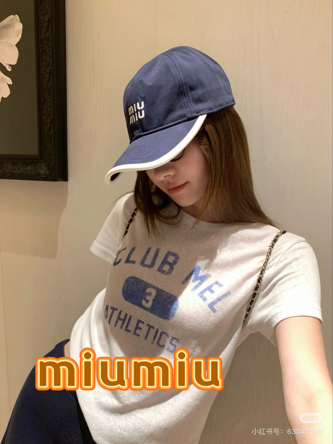  .  【Miumiu缪缪】新款订单款刺绣棒球帽🧢大牌款超好搭配，赶紧入手！