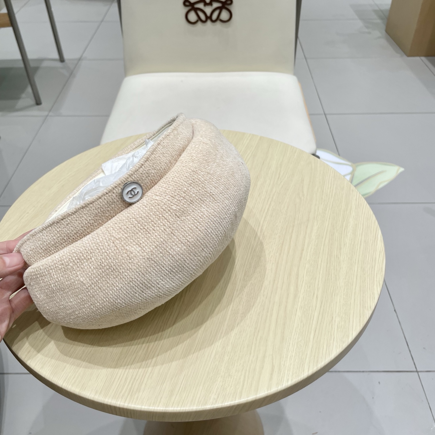 chanel香奈儿早秋款轻薄透气贝雷帽镂空针织金属标画家帽女生日系气质百搭蓓蕾帽