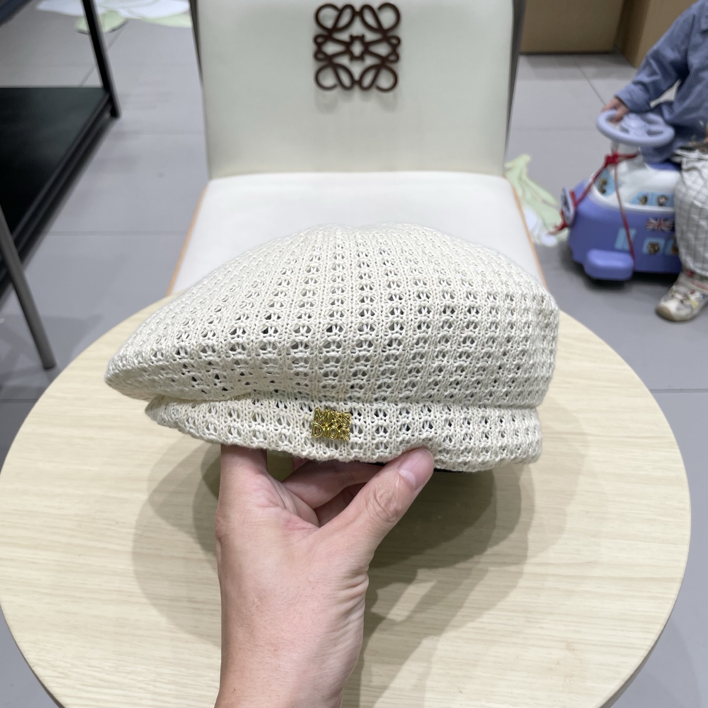  DIOR迪奥定型压皱贝雷帽春夏薄款透气复古画家帽百搭显脸小蓓蕾帽子女