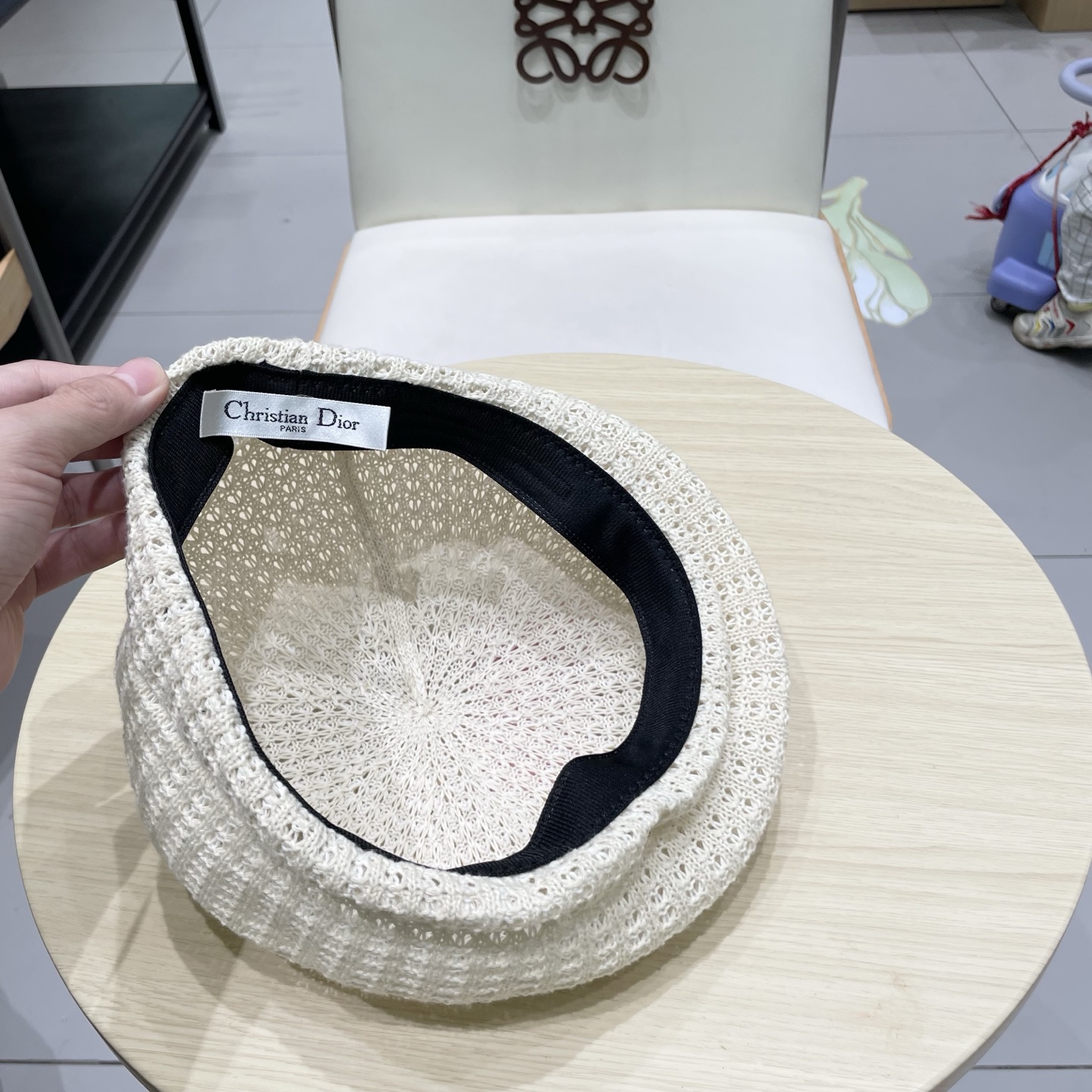  DIOR迪奥定型压皱贝雷帽春夏薄款透气复古画家帽百搭显脸小蓓蕾帽子女