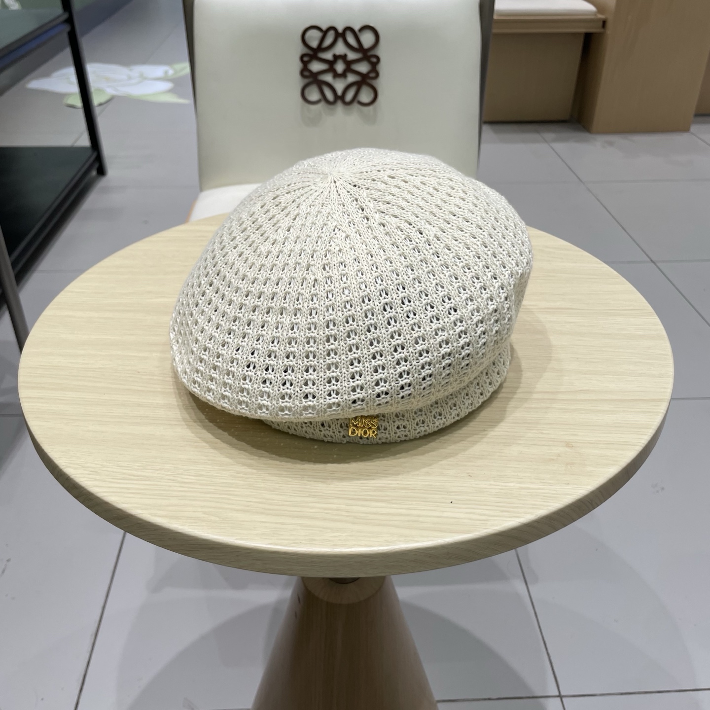  DIOR迪奥定型压皱贝雷帽春夏薄款透气复古画家帽百搭显脸小蓓蕾帽子女