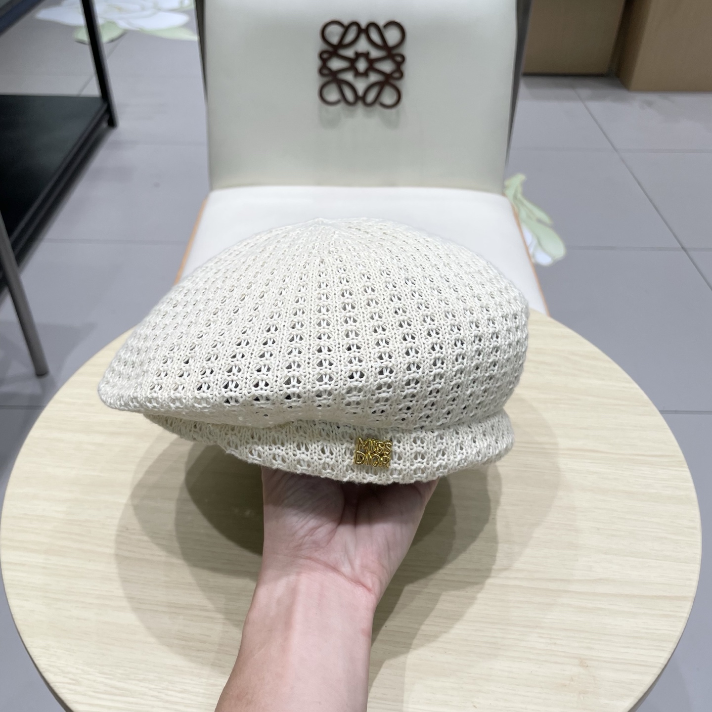  DIOR迪奥定型压皱贝雷帽春夏薄款透气复古画家帽百搭显脸小蓓蕾帽子女