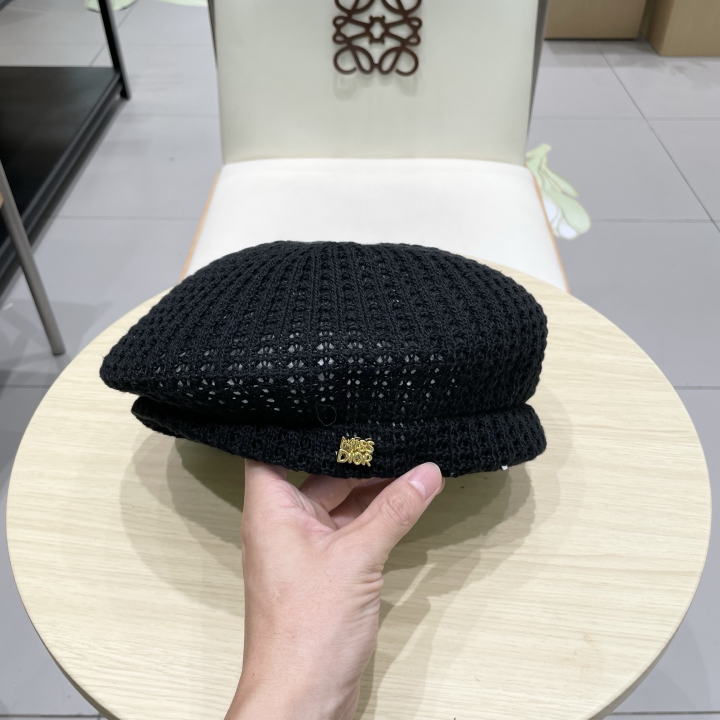  DIOR迪奥定型压皱贝雷帽春夏薄款透气复古画家帽百搭显脸小蓓蕾帽子女