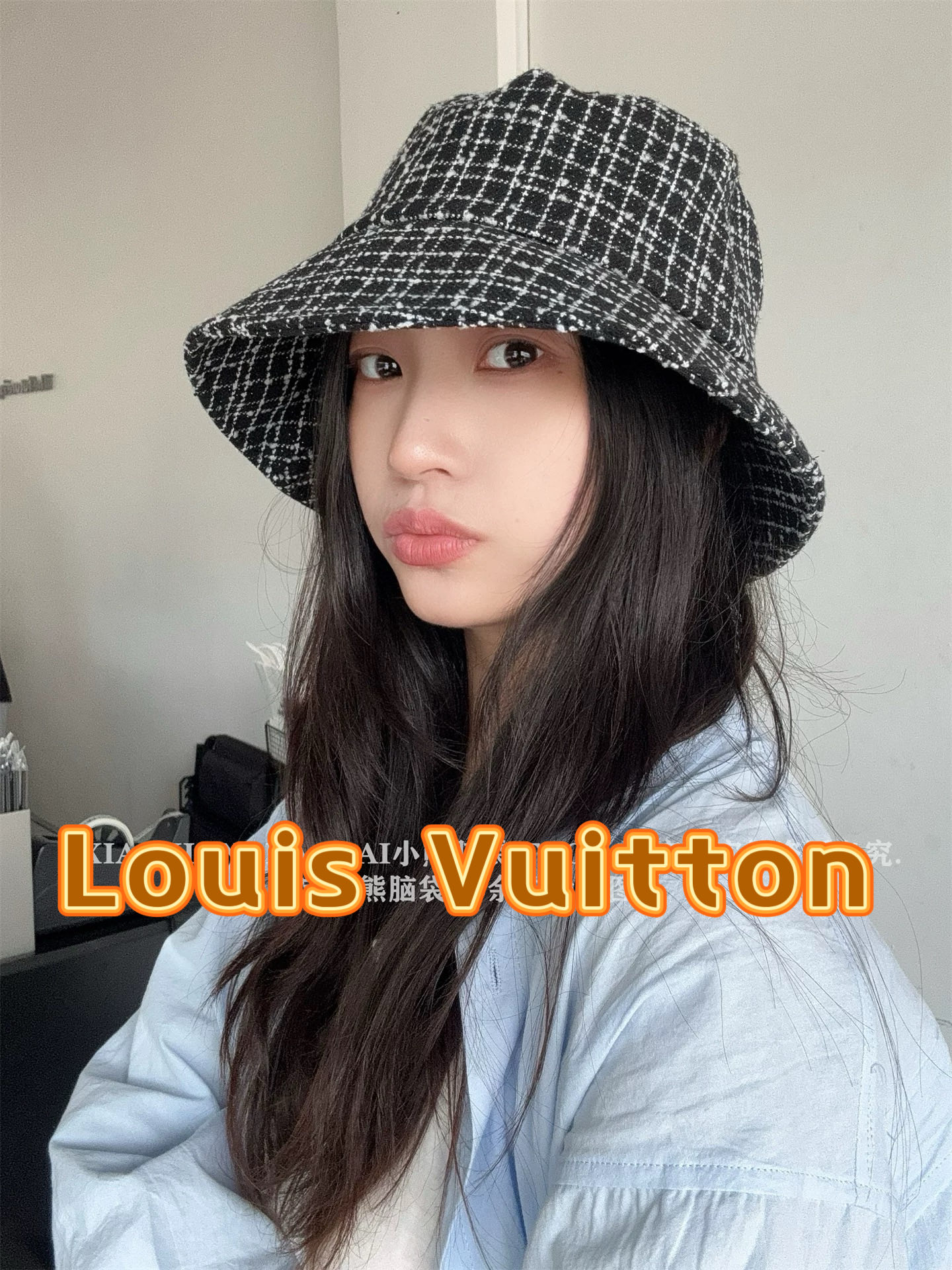  LV路易威登2025秋季新款小香风格纹厚实渔夫帽百搭遮阳显脸小气质淑女盆帽女