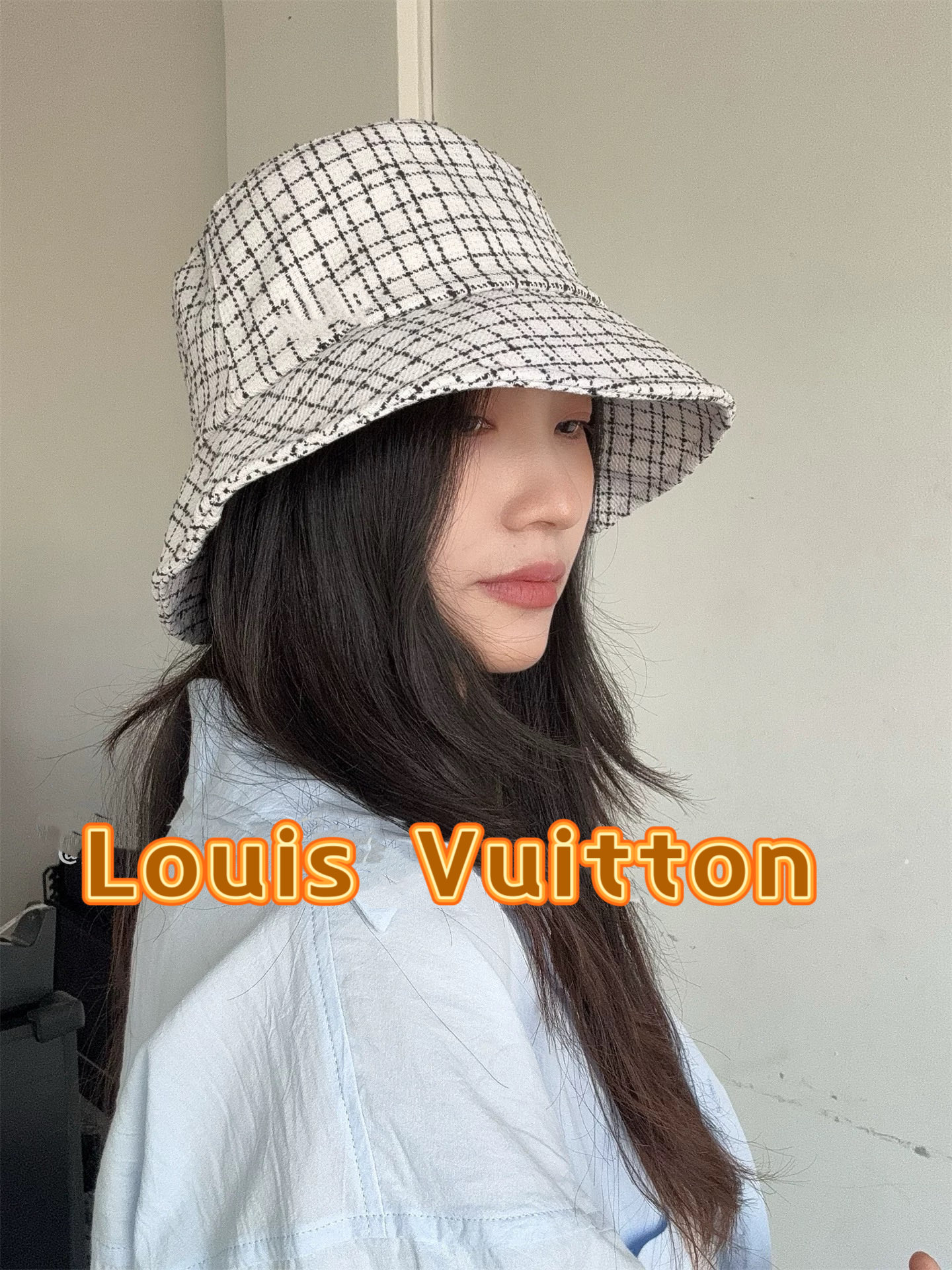  LV路易威登2025秋季新款小香风格纹厚实渔夫帽百搭遮阳显脸小气质淑女盆帽女