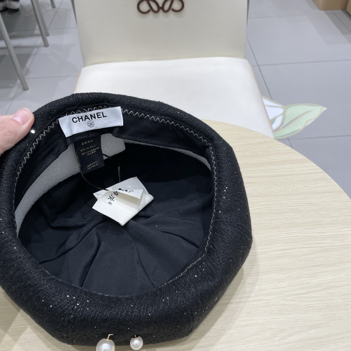  chanel香奈儿珍珠气质贝雷帽女秋冬款透气百搭复古时尚画家帽