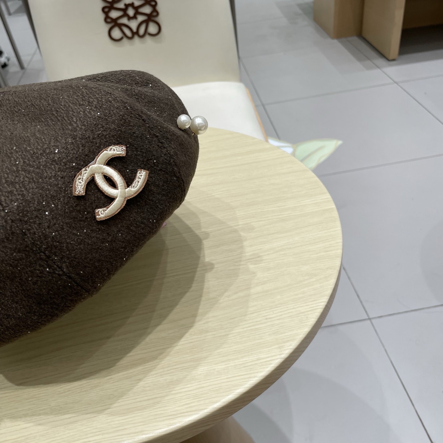  chanel香奈儿珍珠气质贝雷帽女秋冬款透气百搭复古时尚画家帽