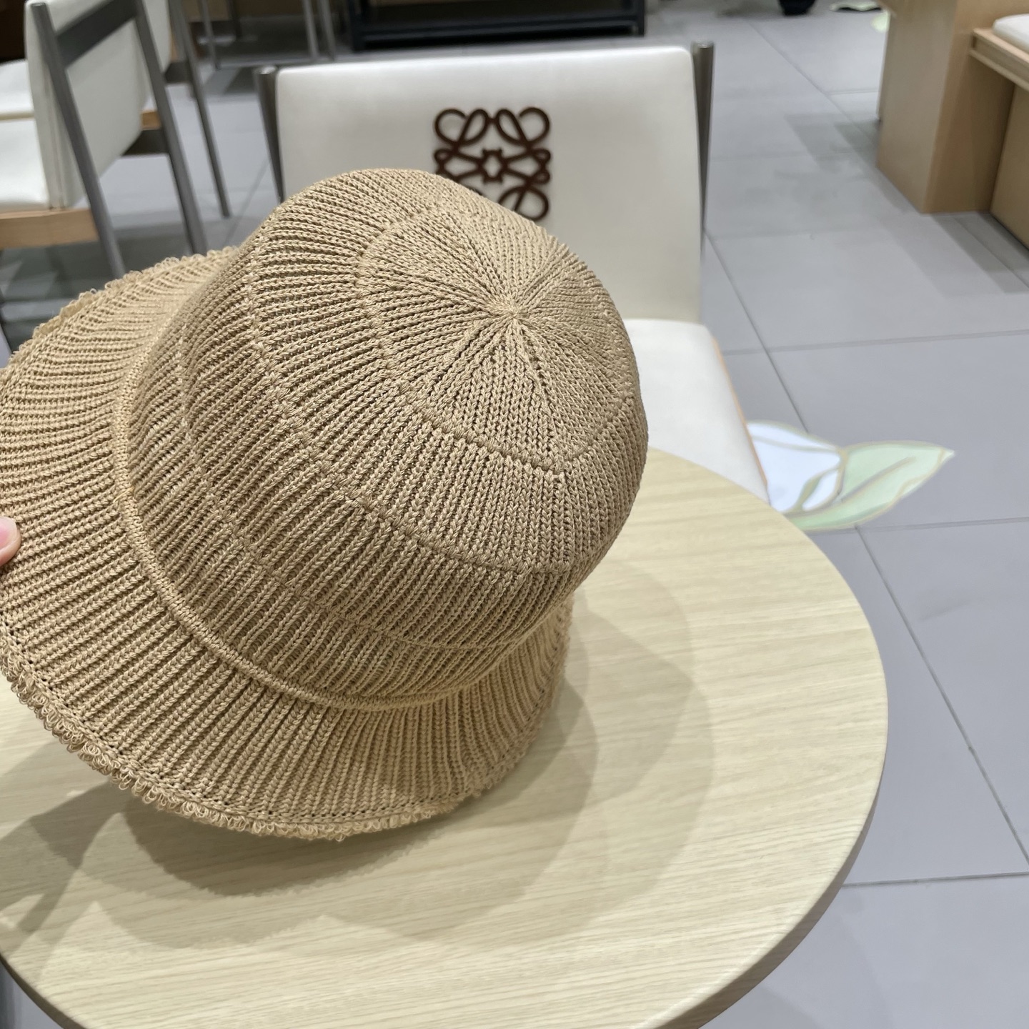  缪缪miumiu针织渔夫帽2025新款女秋冬季保暖大头围毛线盆帽高级感水桶帽子