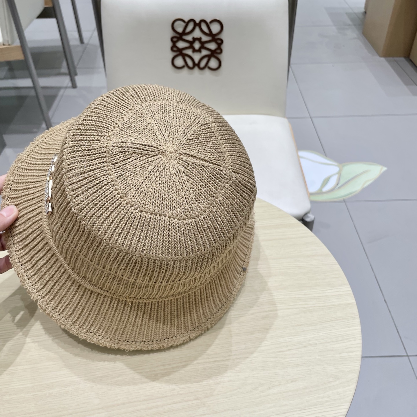  缪缪miumiu针织渔夫帽2025新款女秋冬季保暖大头围毛线盆帽高级感水桶帽子