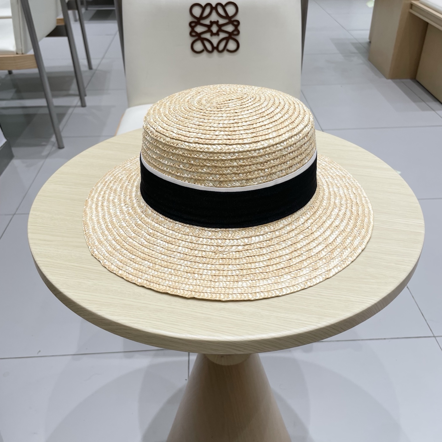  chanel香奈儿麦秆草帽平顶沙滩夏天海边出游防晒遮阳帽夏季百搭时尚度假渔夫帽