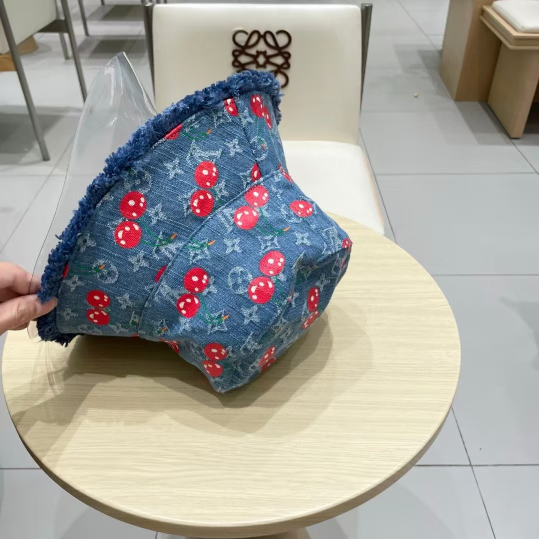  LV路易威登新款牛仔渔夫帽，头围57cm 男女通用