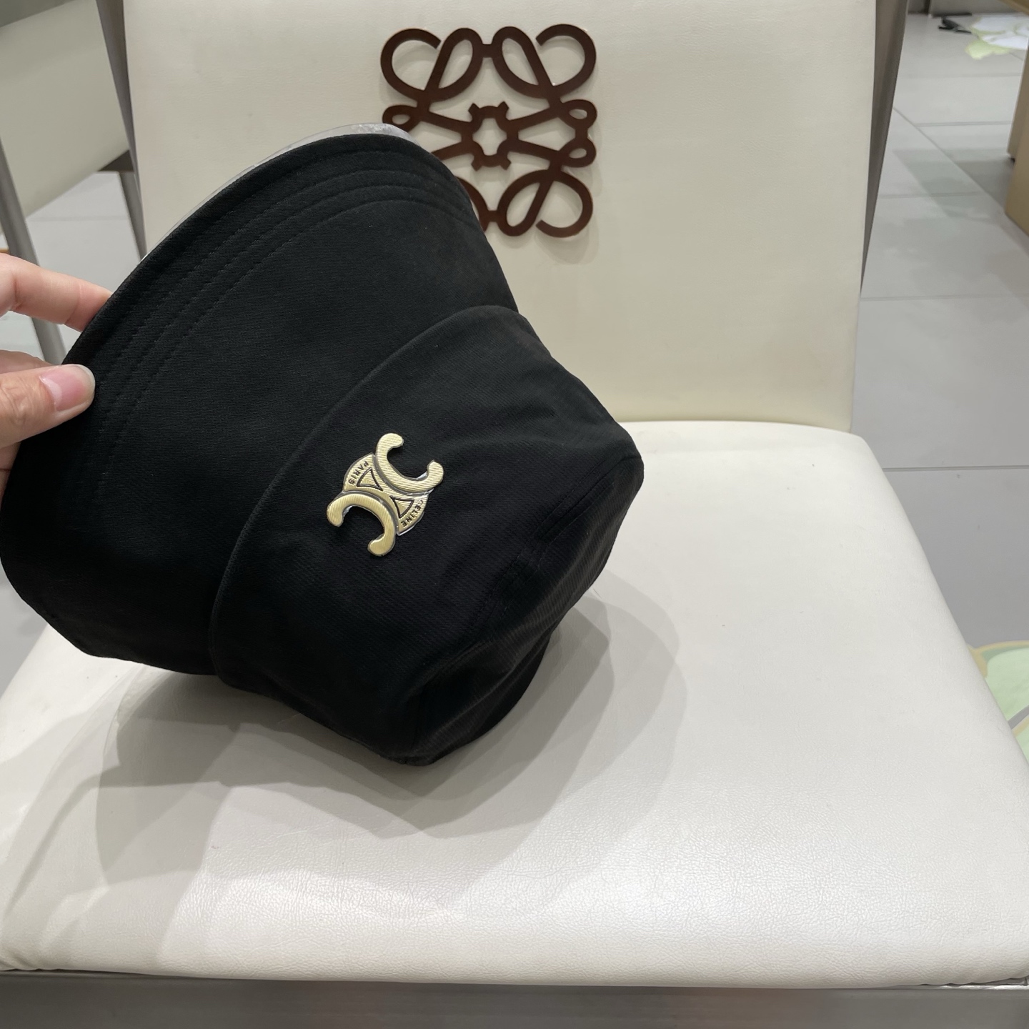  celine塞琳简约高级纯色渔夫帽女春秋百搭显脸小遮阳水桶帽日常素颜盆帽