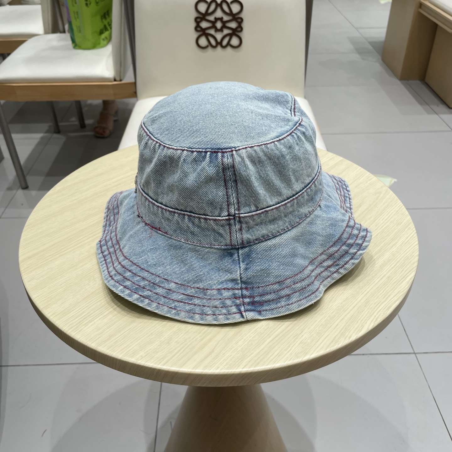  chanel香奈儿蓝色牛仔登山帽渔夫帽女夏季新款大头围防晒帽遮阳帽户外百搭盆帽