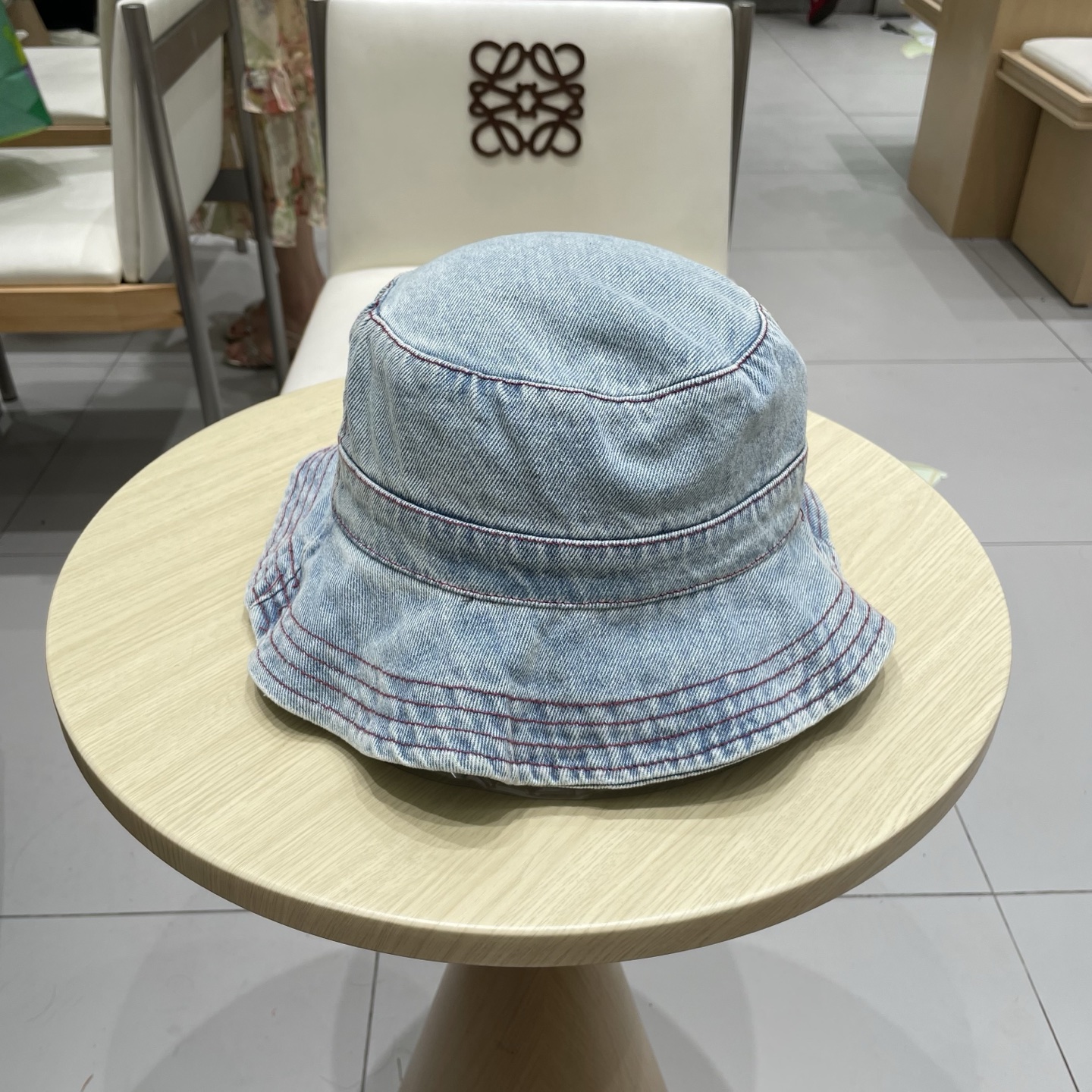  chanel香奈儿蓝色牛仔登山帽渔夫帽女夏季新款大头围防晒帽遮阳帽户外百搭盆帽