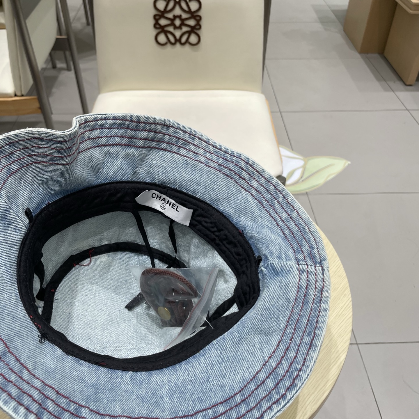  chanel香奈儿蓝色牛仔登山帽渔夫帽女夏季新款大头围防晒帽遮阳帽户外百搭盆帽