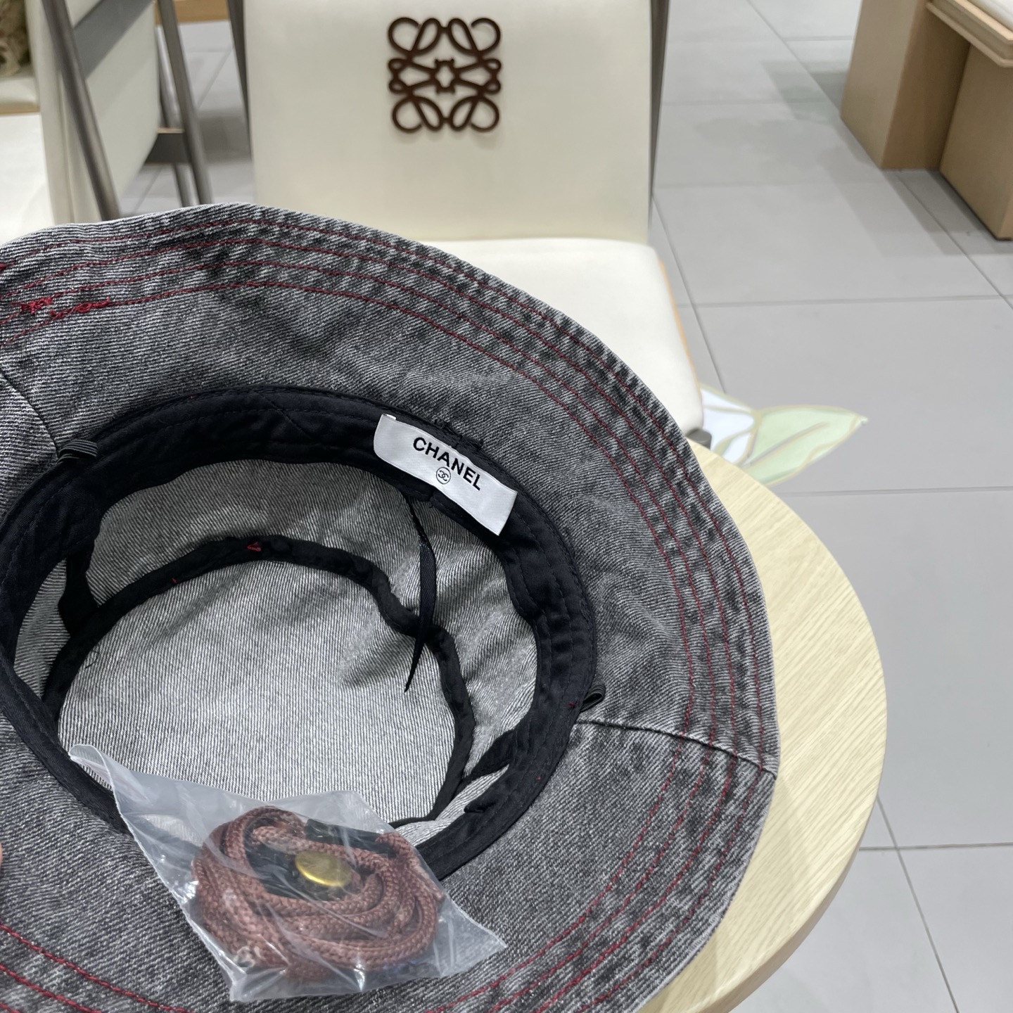  chanel香奈儿蓝色牛仔登山帽渔夫帽女夏季新款大头围防晒帽遮阳帽户外百搭盆帽