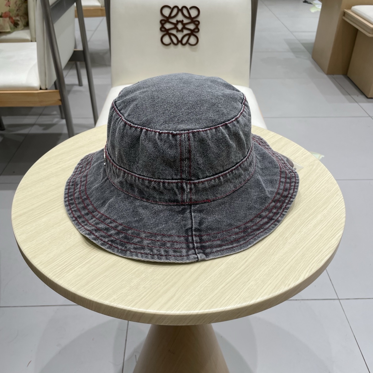  chanel香奈儿蓝色牛仔登山帽渔夫帽女夏季新款大头围防晒帽遮阳帽户外百搭盆帽