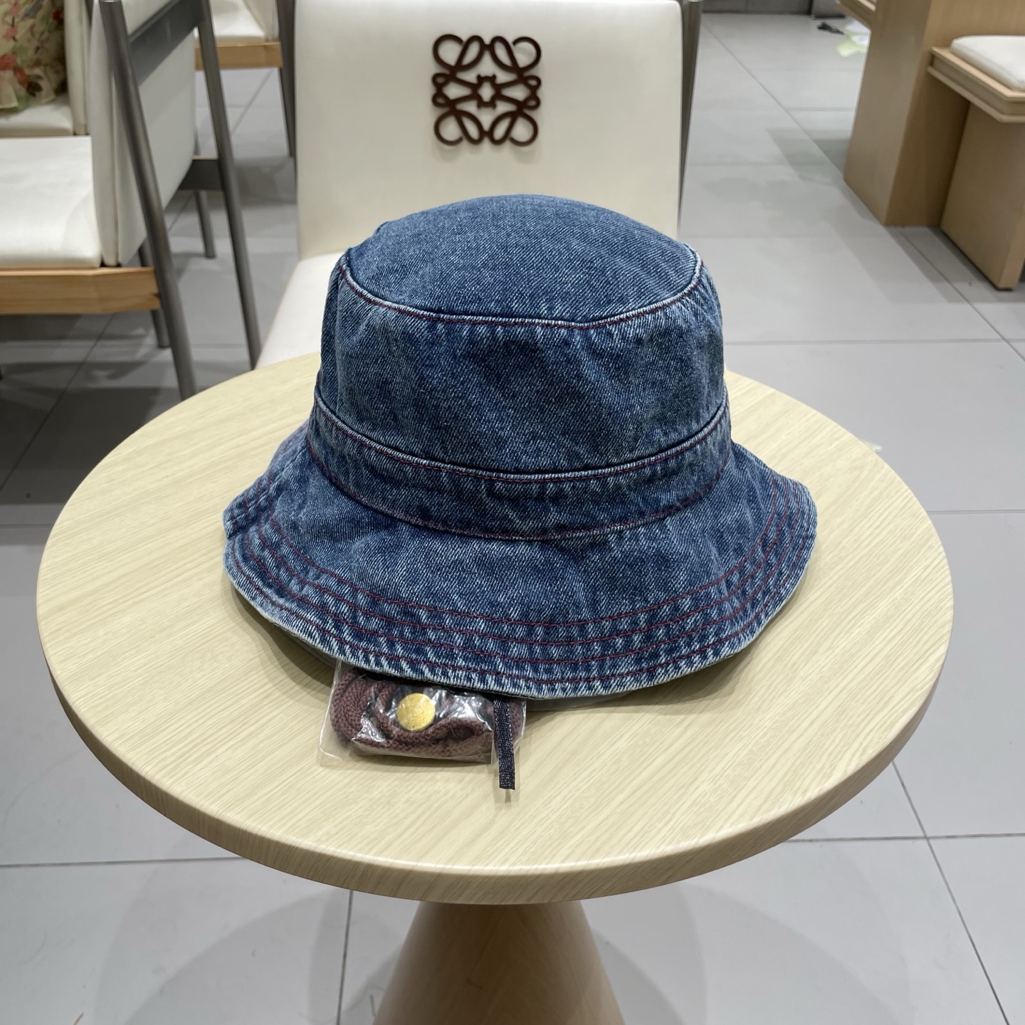  chanel香奈儿蓝色牛仔登山帽渔夫帽女夏季新款大头围防晒帽遮阳帽户外百搭盆帽