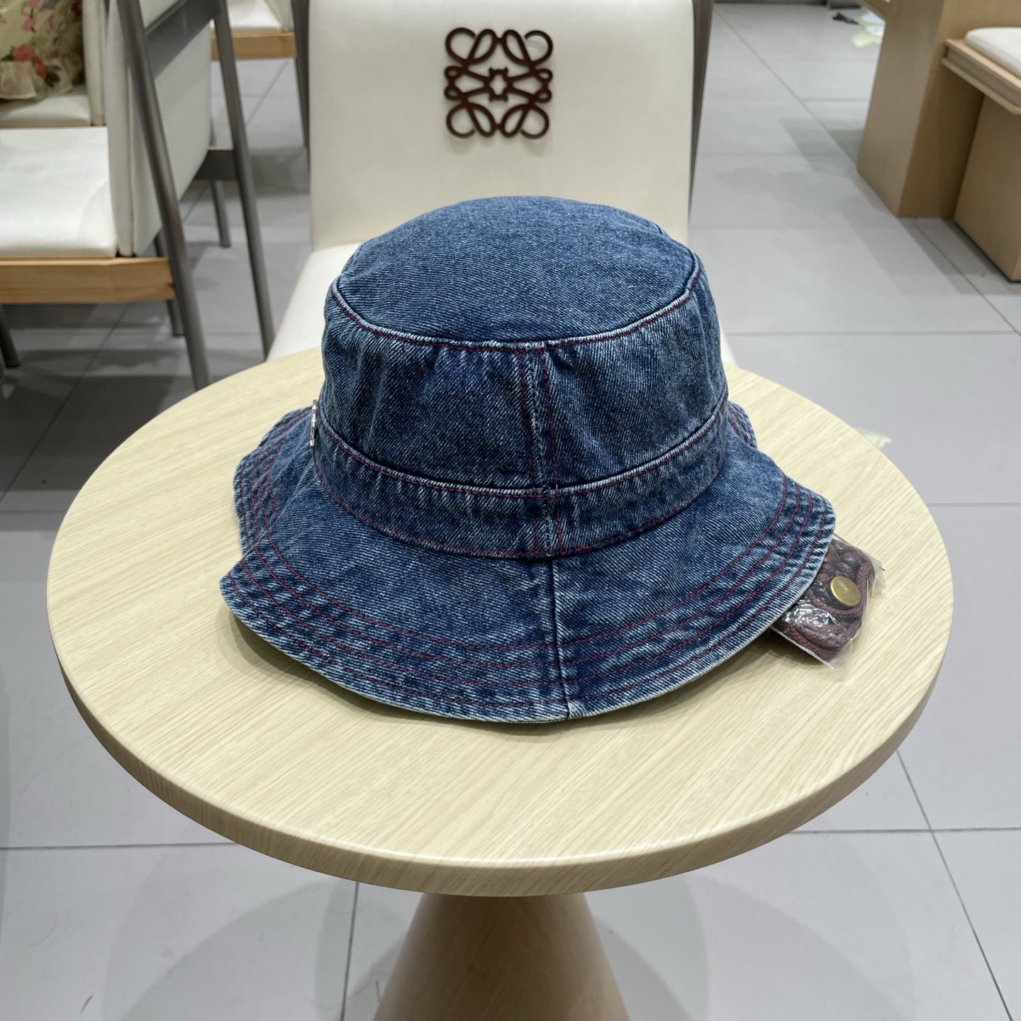  chanel香奈儿蓝色牛仔登山帽渔夫帽女夏季新款大头围防晒帽遮阳帽户外百搭盆帽