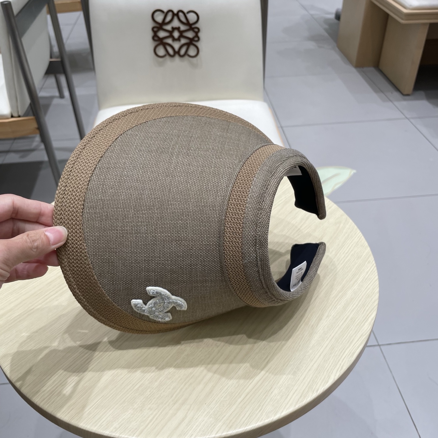  chanel香奈儿防晒遮阳帽子女夏天大帽檐棉麻透气孔空顶防紫外线骑行户外