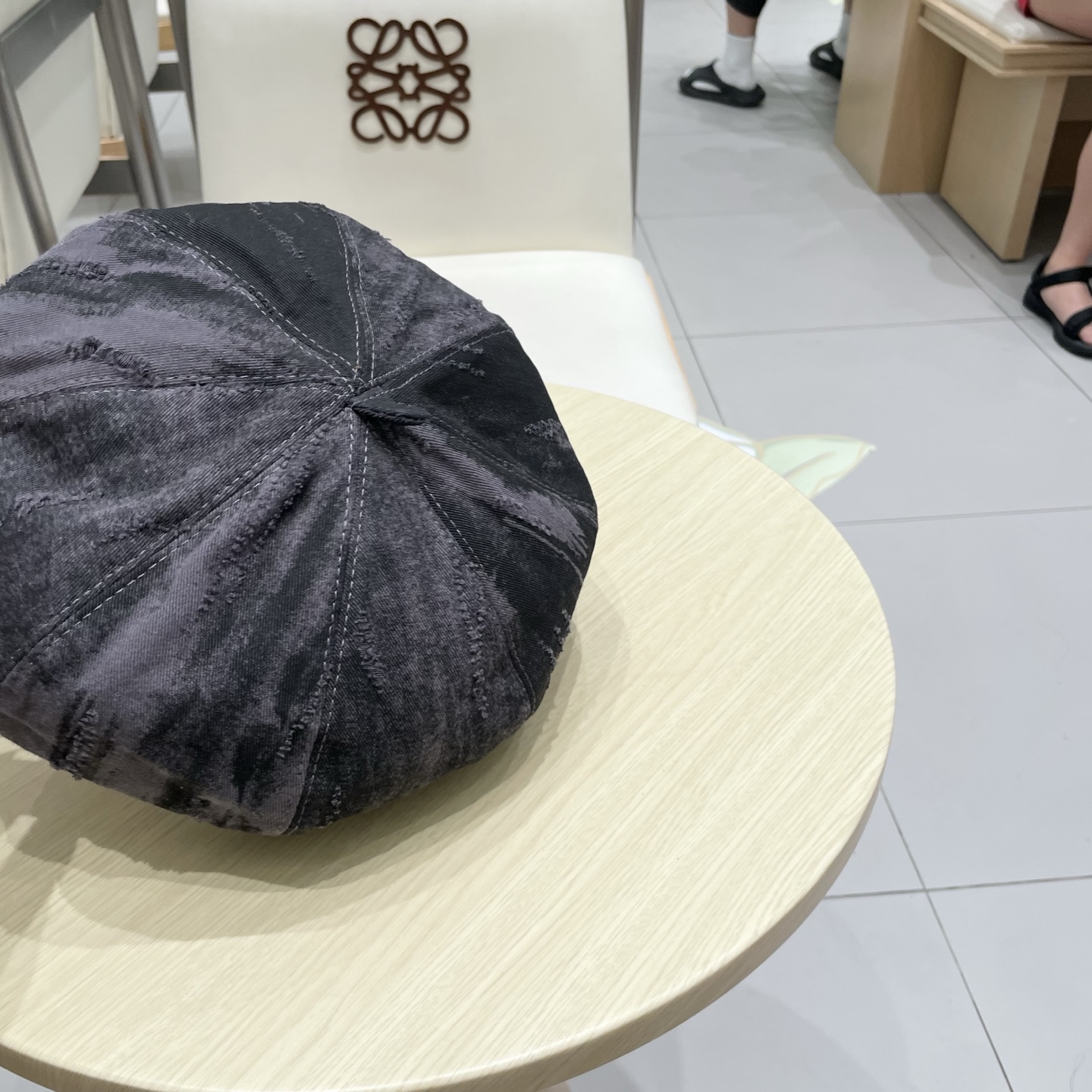  chanel香奈儿秋款蓓蕾帽高品质复古设计小众文艺泼墨画家帽个性破洞做旧蓓蕾报童帽