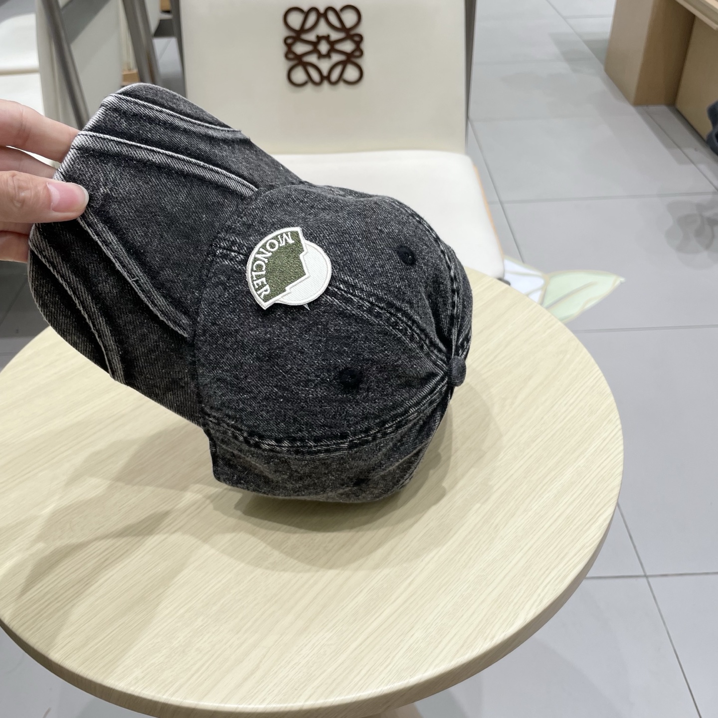  MONCLER棒球帽四季款高品质帽子女水洗牛仔软顶棒球帽韩版休闲简约鸭舌帽显脸小