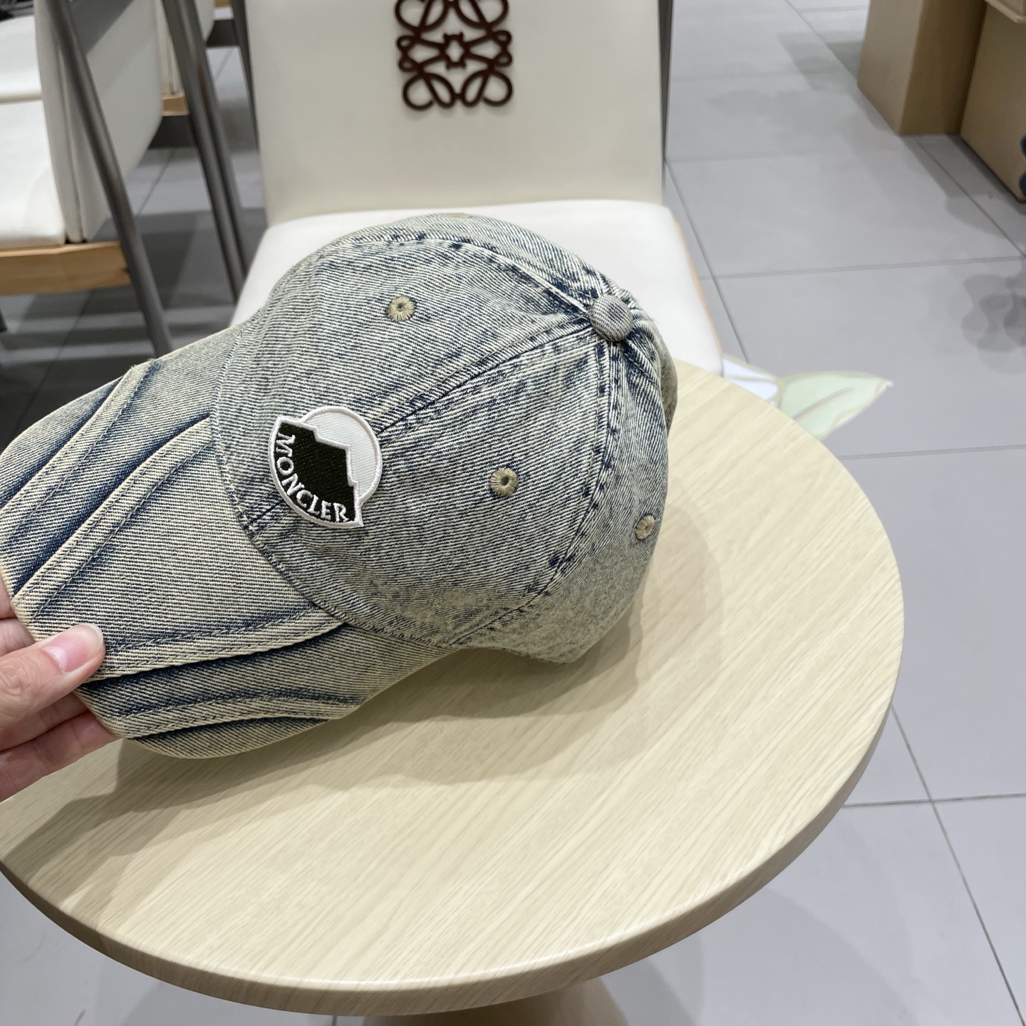  MONCLER棒球帽四季款高品质帽子女水洗牛仔软顶棒球帽韩版休闲简约鸭舌帽显脸小