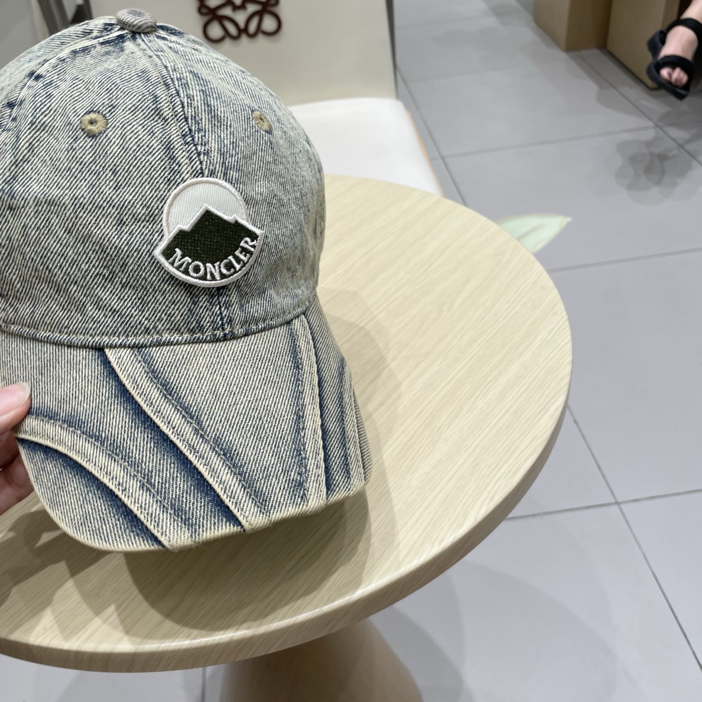  MONCLER棒球帽四季款高品质帽子女水洗牛仔软顶棒球帽韩版休闲简约鸭舌帽显脸小