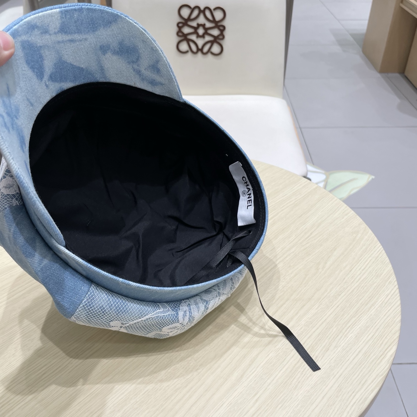  chanel香奈儿 渐变牛仔蕾丝拼接贝雷帽子女士时尚优雅品质潮流休闲八角帽薄款