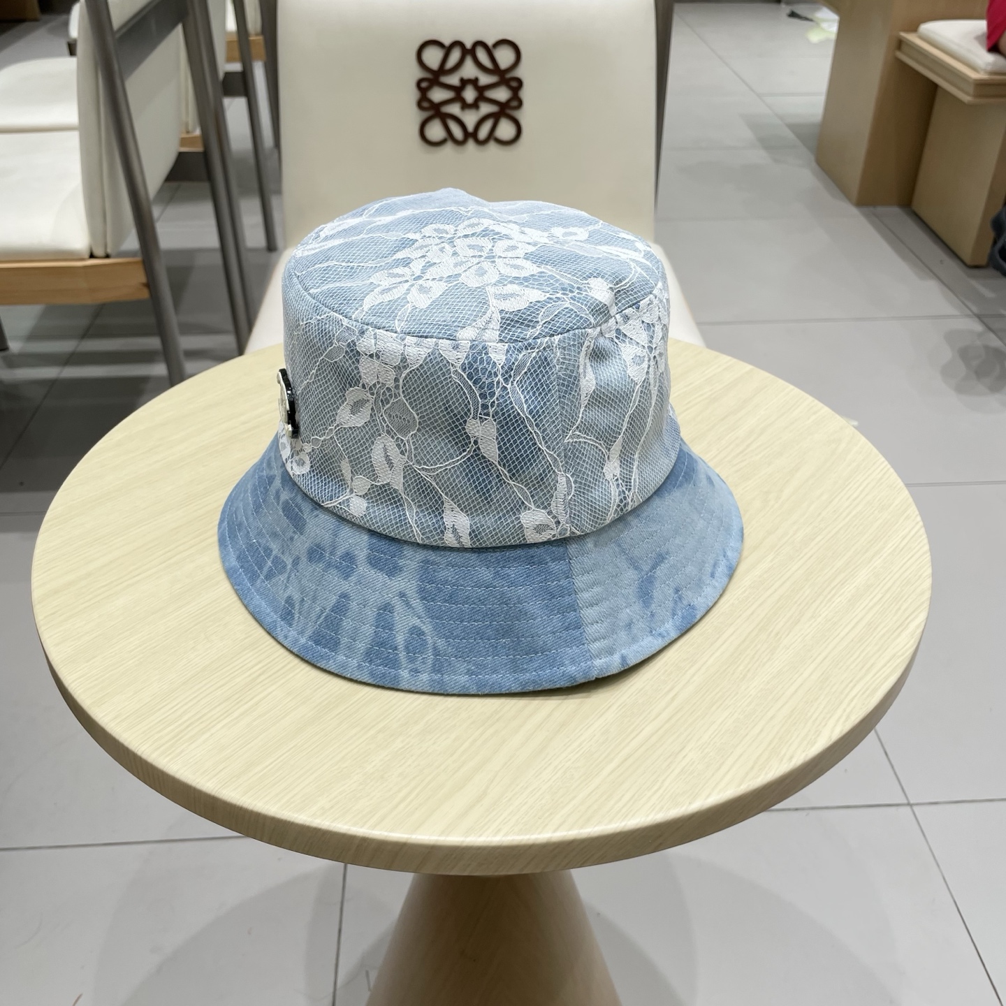  chanel香奈儿 渐变牛仔蕾丝拼接贝雷帽子女士时尚优雅品质潮流休闲八角帽薄款