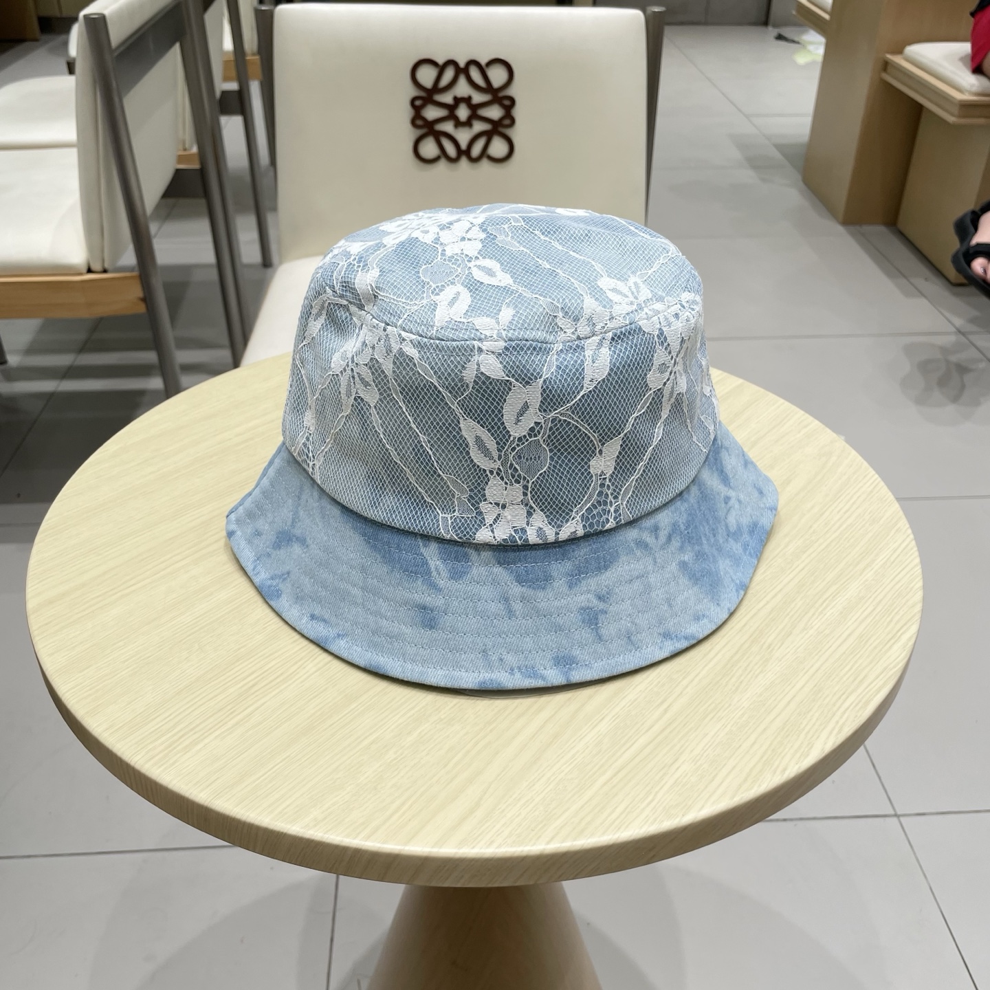  chanel香奈儿 渐变牛仔蕾丝拼接贝雷帽子女士时尚优雅品质潮流休闲八角帽薄款