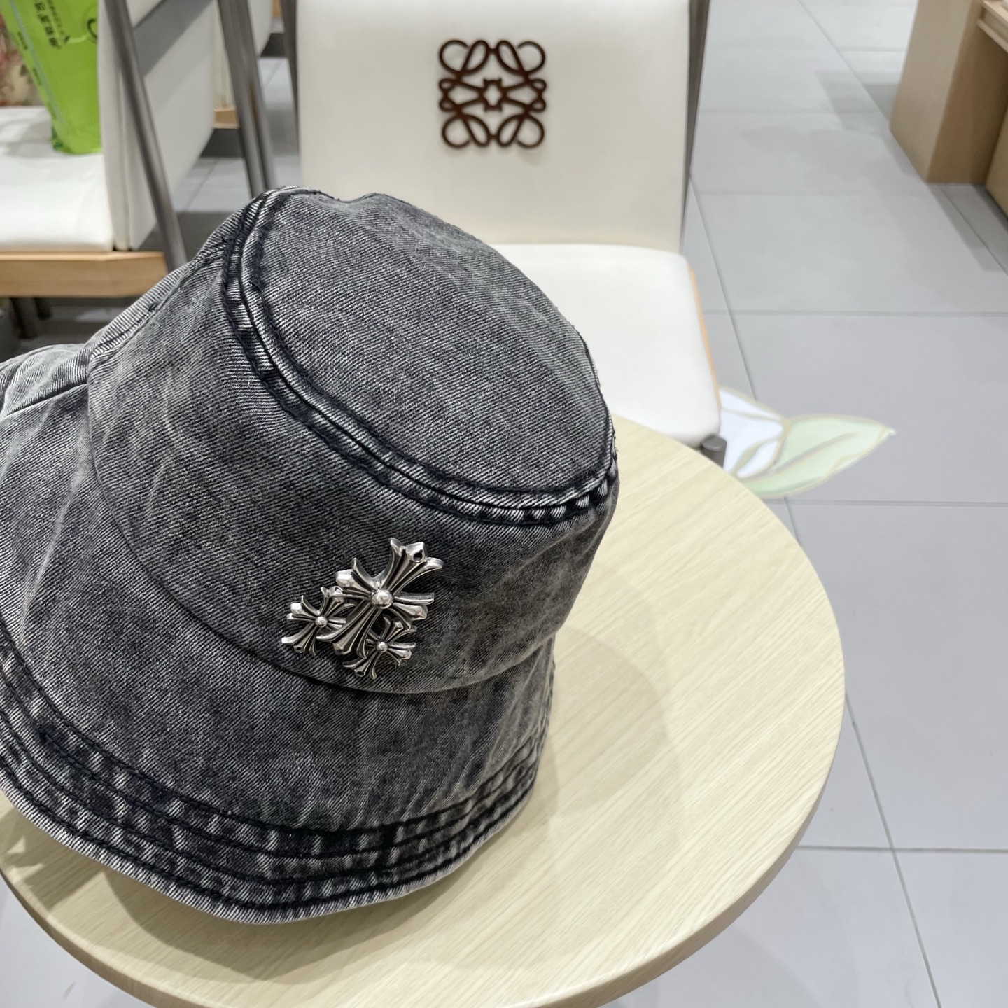  Chrome Hearts 克罗心💓2025秋新款复古水洗做旧牛仔盆帽渔夫帽户外遮阳帽软牛仔渔夫帽