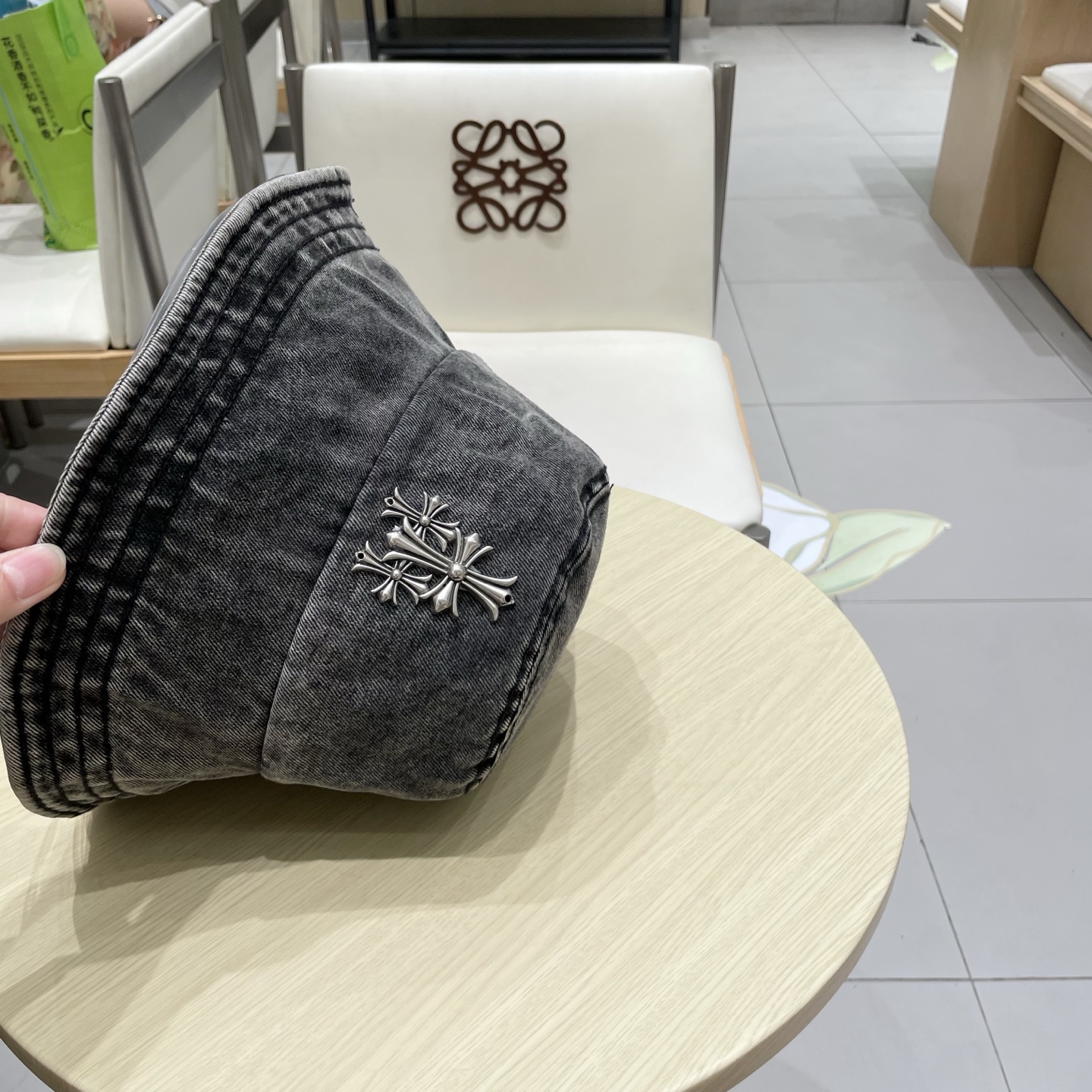  Chrome Hearts 克罗心💓2025秋新款复古水洗做旧牛仔盆帽渔夫帽户外遮阳帽软牛仔渔夫帽