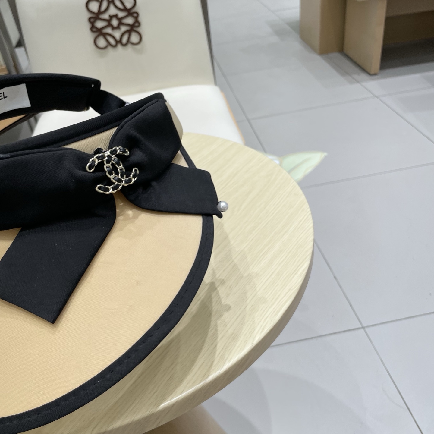  chanel香奈儿少女感蝴蝶结空顶帽女大檐发箍遮阳帽子夏季出游冰丝防晒帽遮脸