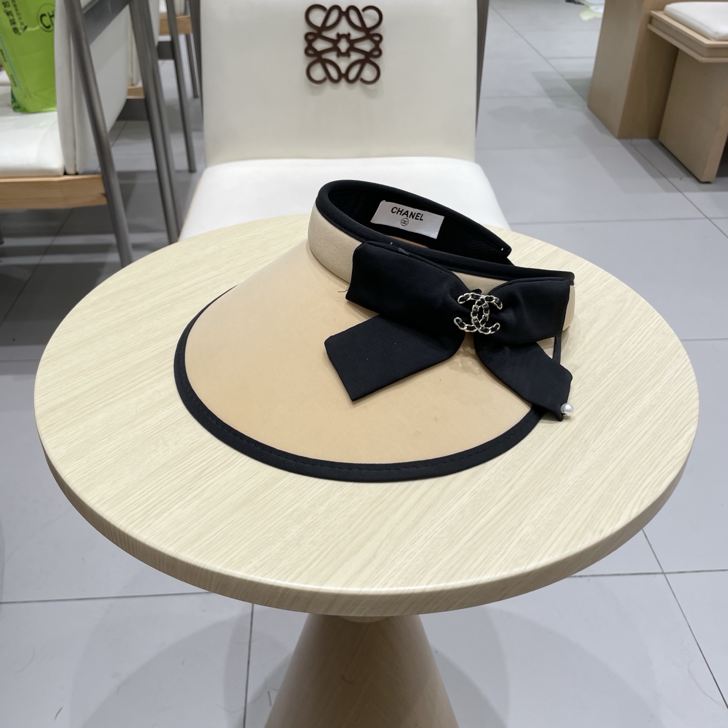  chanel香奈儿少女感蝴蝶结空顶帽女大檐发箍遮阳帽子夏季出游冰丝防晒帽遮脸
