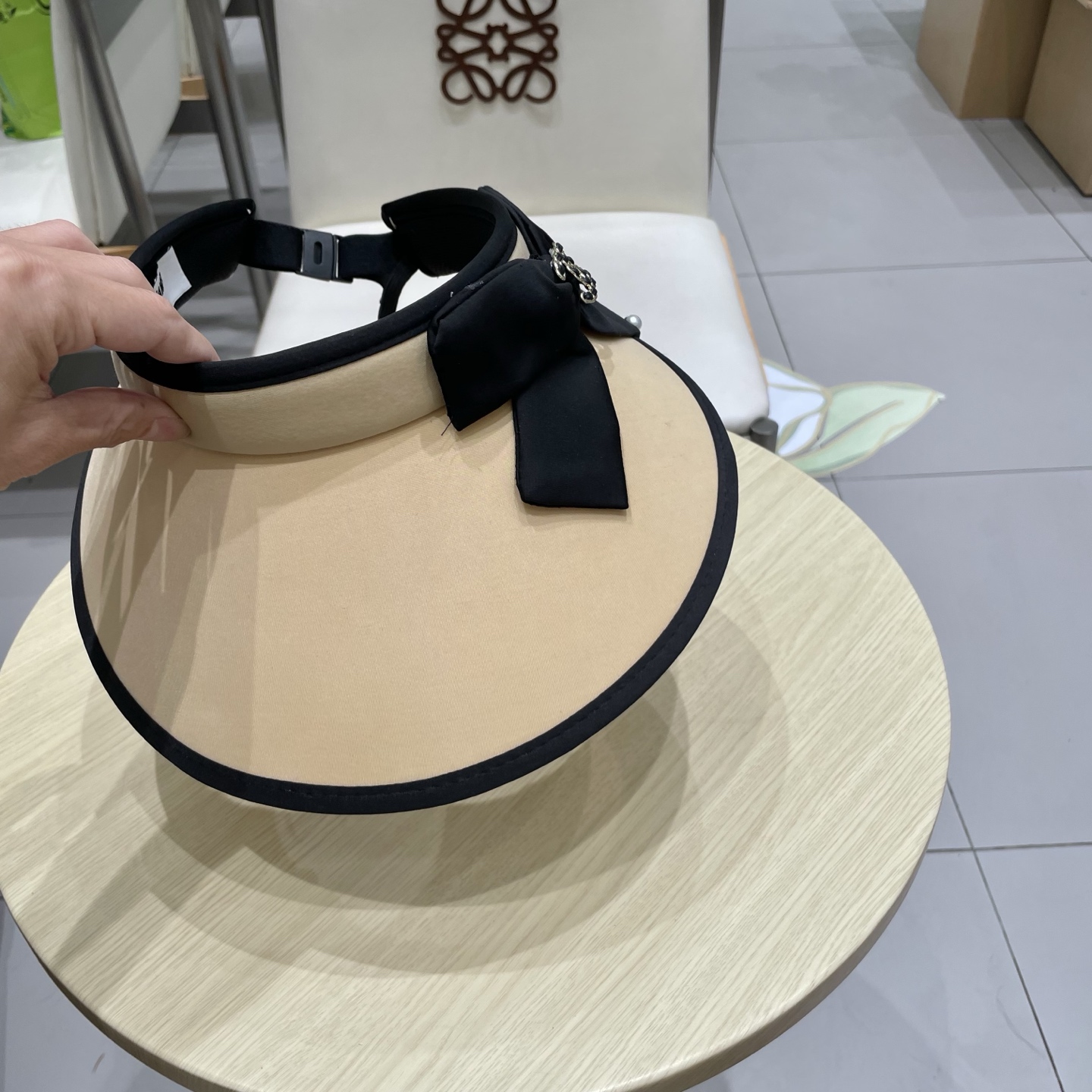  chanel香奈儿少女感蝴蝶结空顶帽女大檐发箍遮阳帽子夏季出游冰丝防晒帽遮脸