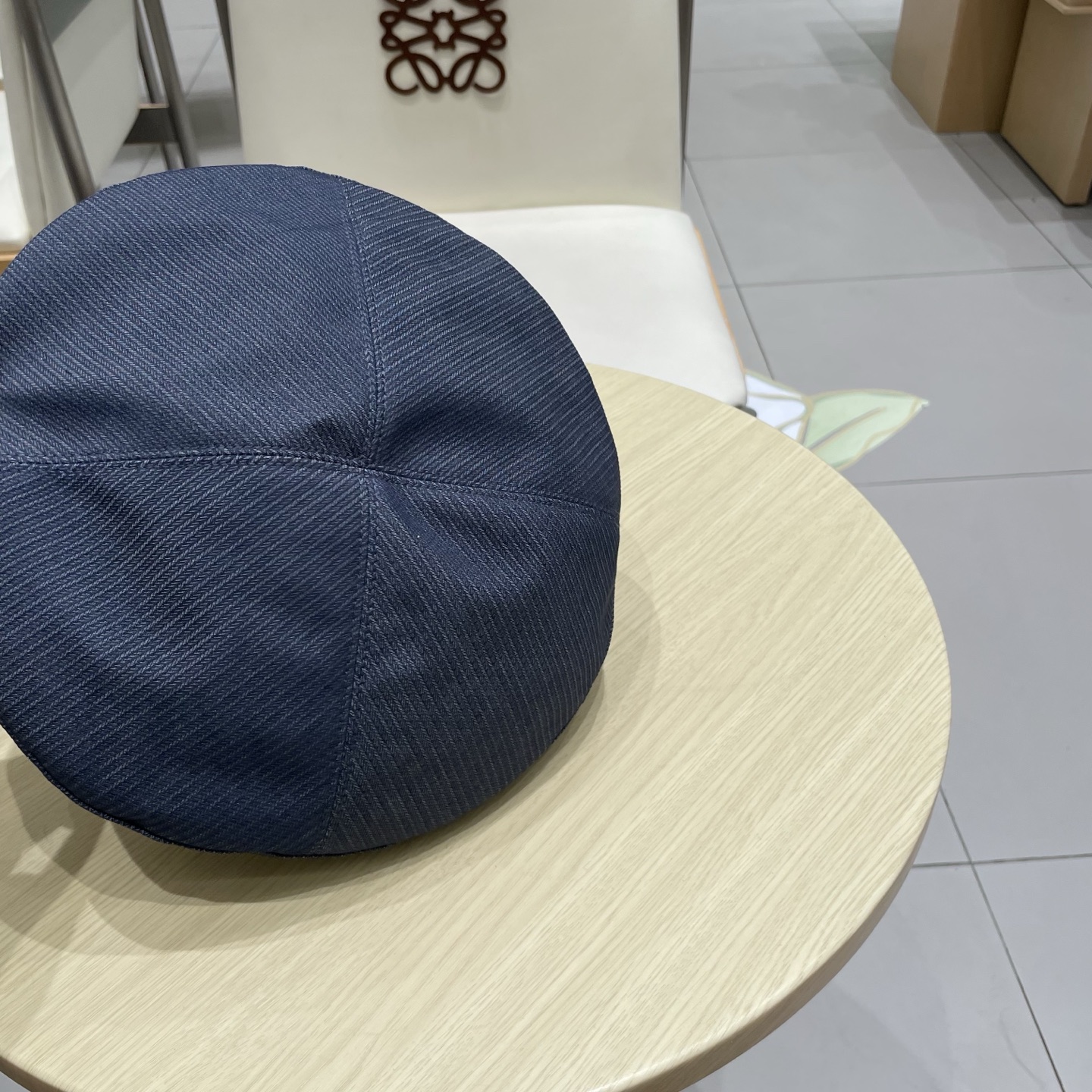  PRADA普拉达三角标贝雷帽，牛仔贝雷帽，头围57cm