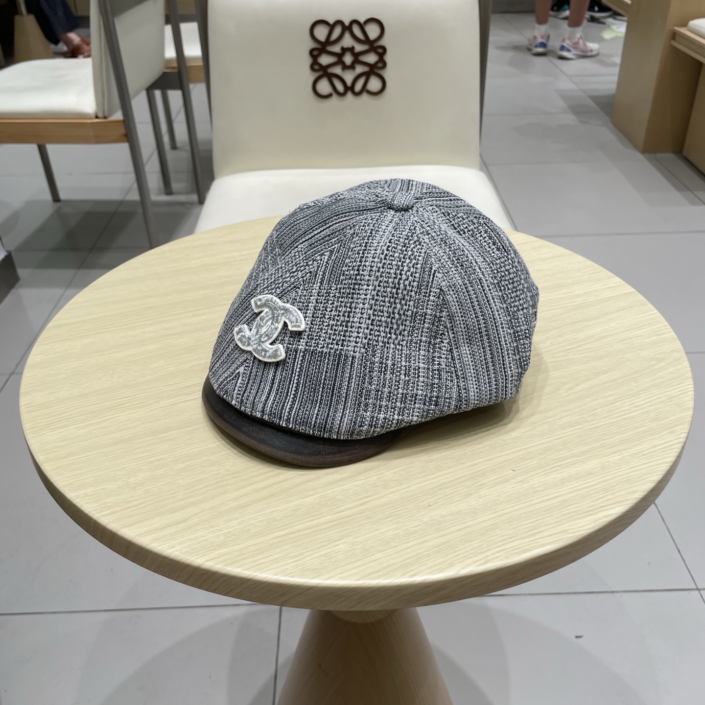  chanel香奈儿25秋冬新款复古文艺格纹前进帽时尚百搭八角帽英伦透气皮檐画家帽