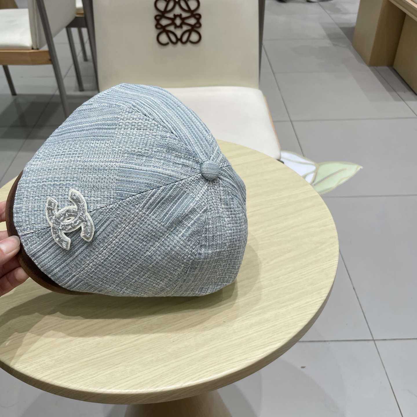  chanel香奈儿25秋冬新款复古文艺格纹前进帽时尚百搭八角帽英伦透气皮檐画家帽