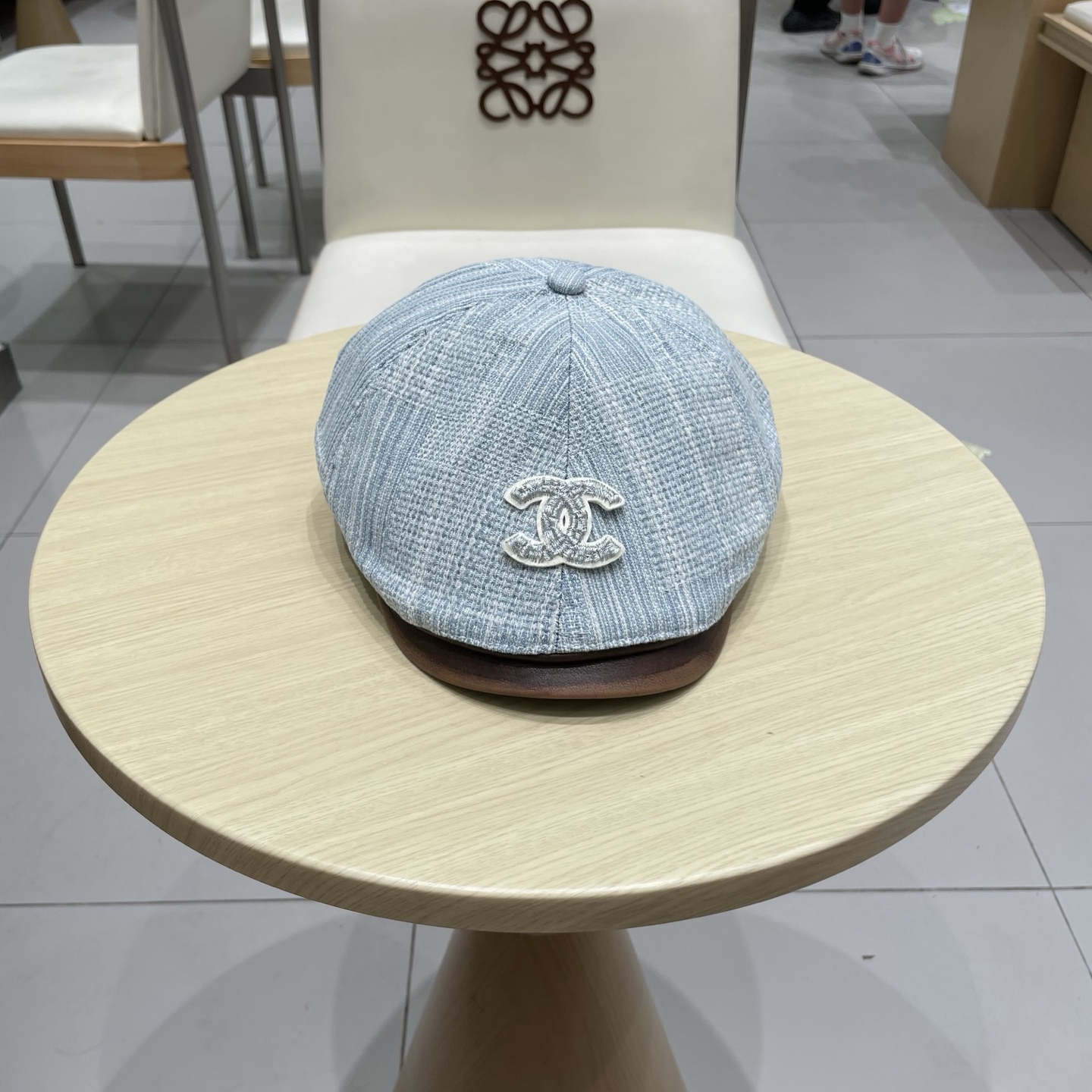  chanel香奈儿25秋冬新款复古文艺格纹前进帽时尚百搭八角帽英伦透气皮檐画家帽