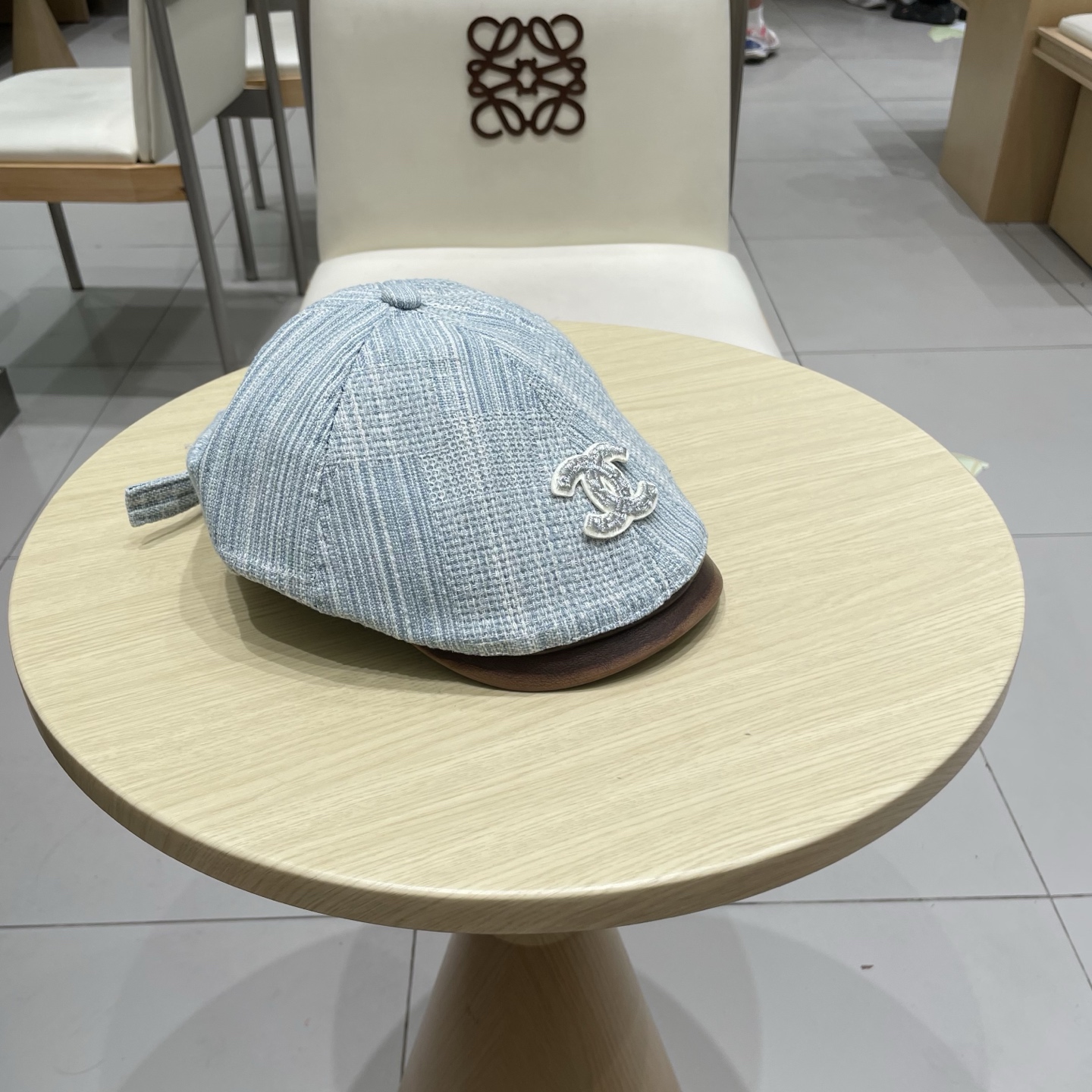  chanel香奈儿25秋冬新款复古文艺格纹前进帽时尚百搭八角帽英伦透气皮檐画家帽